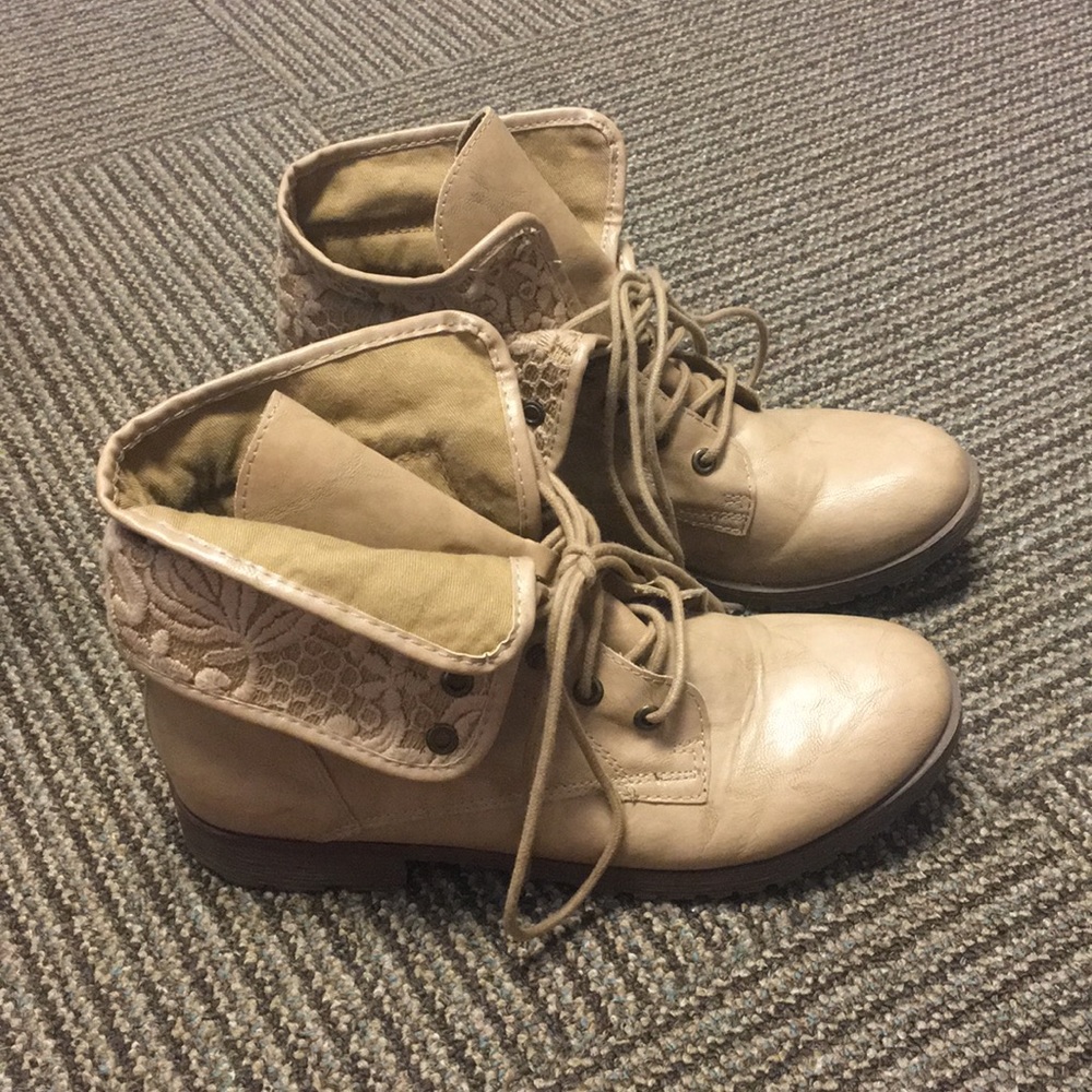 Tan Lace boots